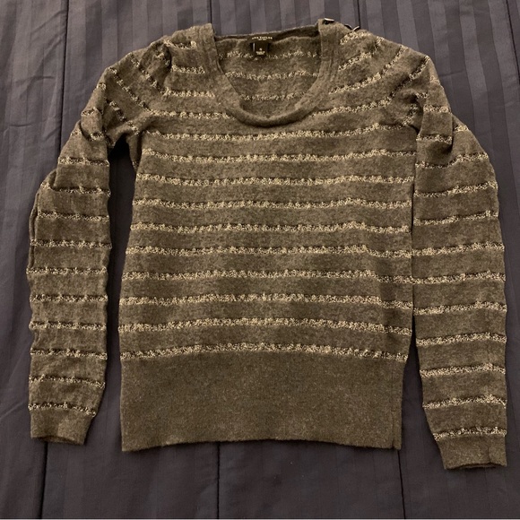 Ann Taylor Sweaters - Ann Taylor Merino Wool Sparkly Metallic Striped Sweater Size Small (Fits…